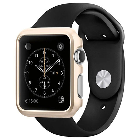 Coque Bumper Luxe Aluminum Metal C01 pour Apple iWatch 2 42mm Or