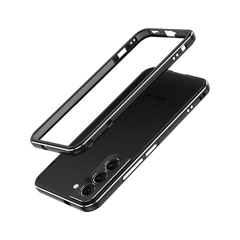 Coque Bumper Luxe Aluminum Metal Etui A01 pour Samsung Galaxy S22 Plus 5G Noir