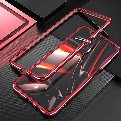 Coque Bumper Luxe Aluminum Metal Etui A01 pour Xiaomi Redmi K30 4G Rouge
