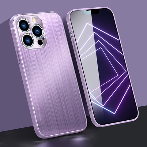 Coque Bumper Luxe Aluminum Metal Etui A05 pour Apple iPhone 13 Pro Max Violet