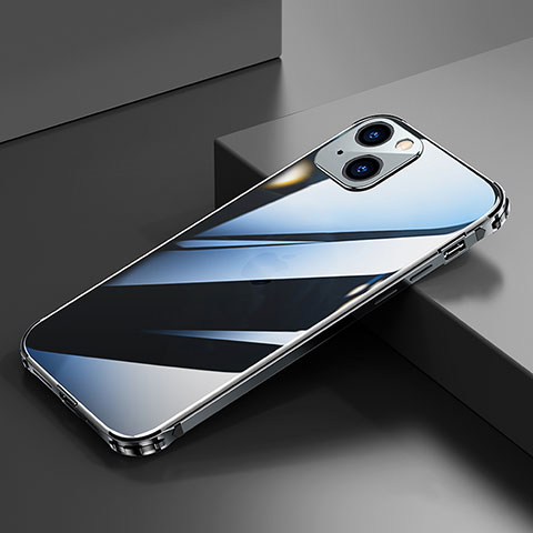 Coque Bumper Luxe Aluminum Metal Etui A06 pour Apple iPhone 14 Plus Noir