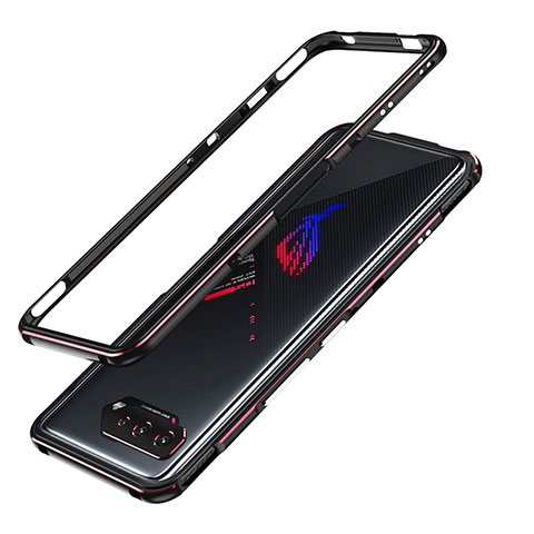 Coque Bumper Luxe Aluminum Metal Etui JZ1 pour Asus ROG Phone 5 Pro Rouge et Noir