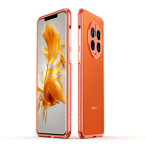 Coque Bumper Luxe Aluminum Metal Etui JZ1 pour Huawei Mate 50 Pro Orange