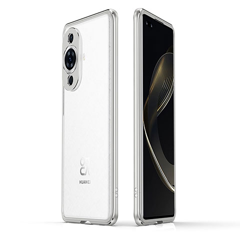 Coque Bumper Luxe Aluminum Metal Etui JZ1 pour Huawei Nova 11 Ultra Argent