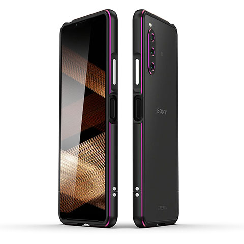 Coque Bumper Luxe Aluminum Metal Etui JZ1 pour Sony Xperia 10 V Violet