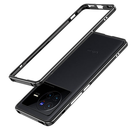 Coque Bumper Luxe Aluminum Metal Etui JZ1 pour Vivo X80 5G Noir