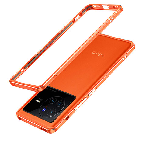 Coque Bumper Luxe Aluminum Metal Etui JZ1 pour Vivo X80 Pro 5G Orange