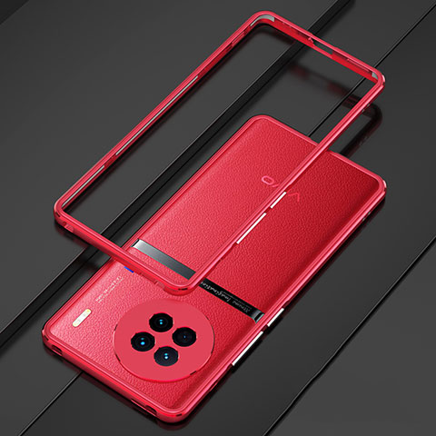 Coque Bumper Luxe Aluminum Metal Etui JZ1 pour Vivo X90 5G Rouge