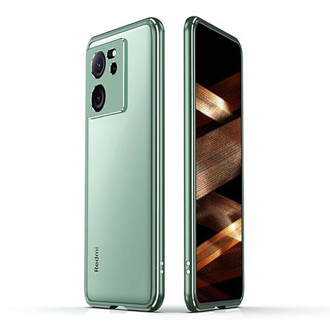 Coque Bumper Luxe Aluminum Metal Etui JZ1 pour Xiaomi Redmi K60 Ultra 5G Vert