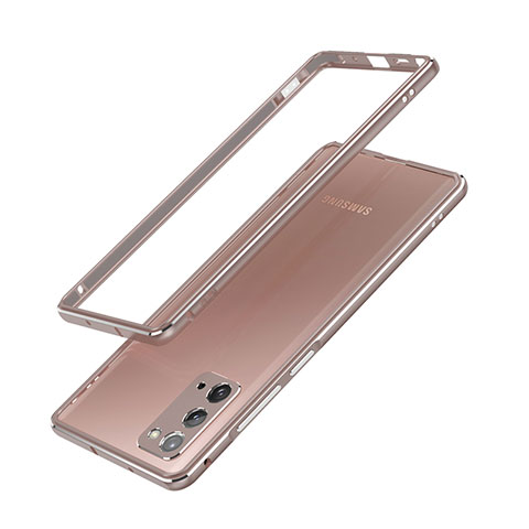 Coque Bumper Luxe Aluminum Metal Etui N03 pour Samsung Galaxy Note 20 5G Bronze