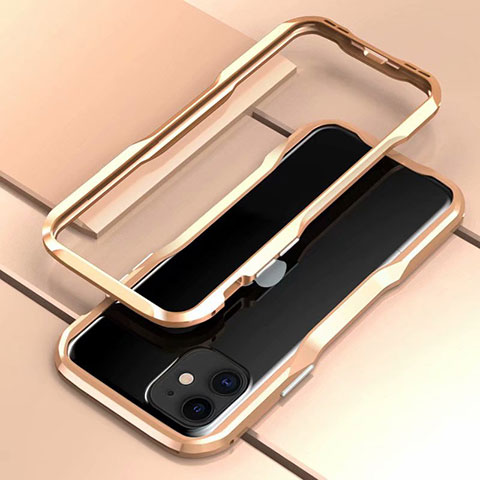 Coque Bumper Luxe Aluminum Metal Etui pour Apple iPhone 11 Or