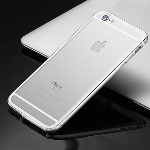Coque Bumper Luxe Aluminum Metal Etui pour Apple iPhone 6 Argent
