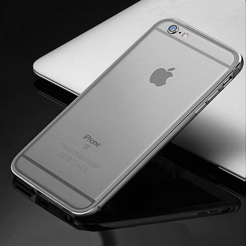 Coque Bumper Luxe Aluminum Metal Etui pour Apple iPhone 6 Gris