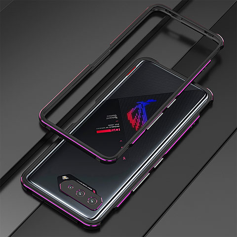 Coque Bumper Luxe Aluminum Metal Etui pour Asus ROG Phone 5 Ultimate Violet