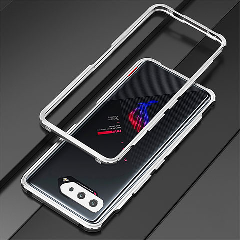 Coque Bumper Luxe Aluminum Metal Etui pour Asus ROG Phone 5s Argent