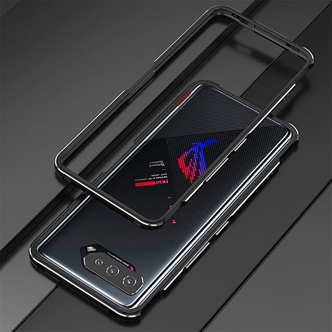 Coque Bumper Luxe Aluminum Metal Etui pour Asus ROG Phone 5s Argent et Noir