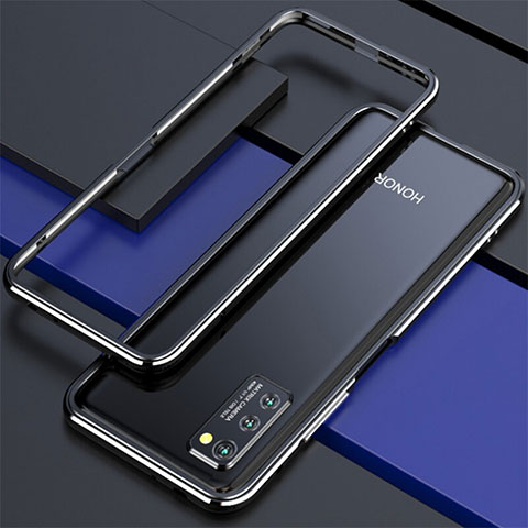 Coque Bumper Luxe Aluminum Metal Etui pour Huawei Honor V30 5G Argent