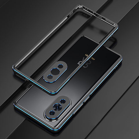 Coque Bumper Luxe Aluminum Metal Etui pour Huawei Nova 10 Pro Bleu et Noir