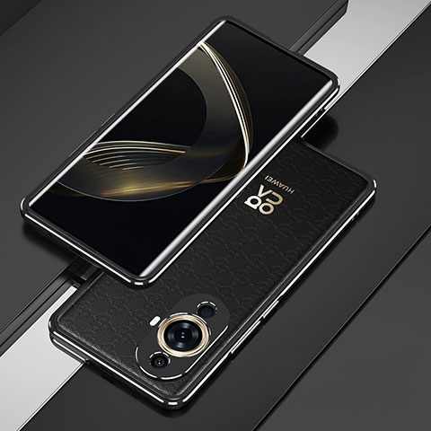 Coque Bumper Luxe Aluminum Metal Etui pour Huawei Nova 11 Noir