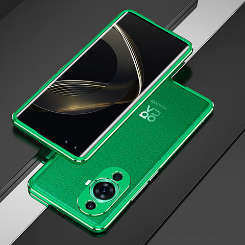 Coque Bumper Luxe Aluminum Metal Etui pour Huawei Nova 11 Pro Vert