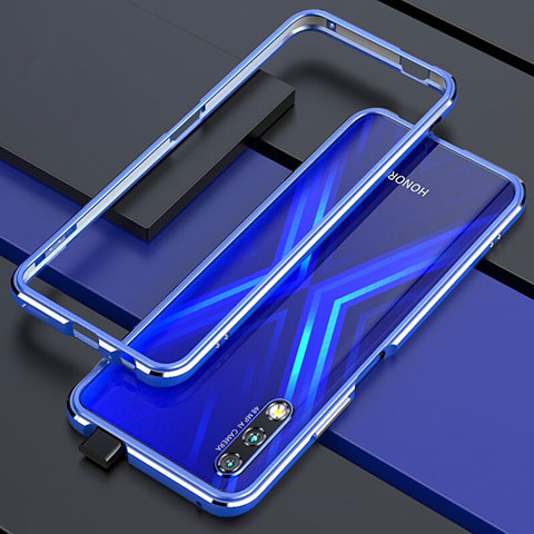 Coque Bumper Luxe Aluminum Metal Etui pour Huawei P Smart Z (2019) Bleu