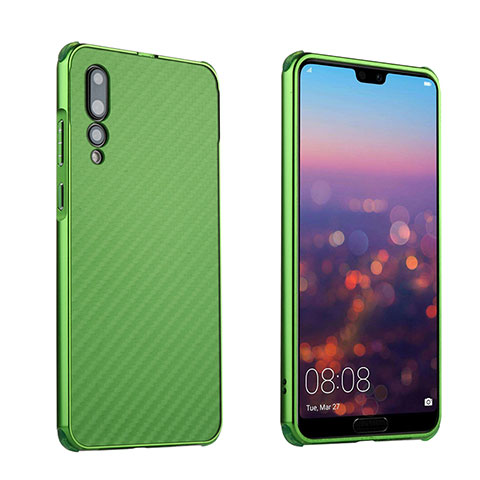 Coque Bumper Luxe Aluminum Metal Etui pour Huawei P20 Pro Vert