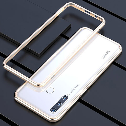 Coque Bumper Luxe Aluminum Metal Etui pour Huawei P30 Lite XL Or