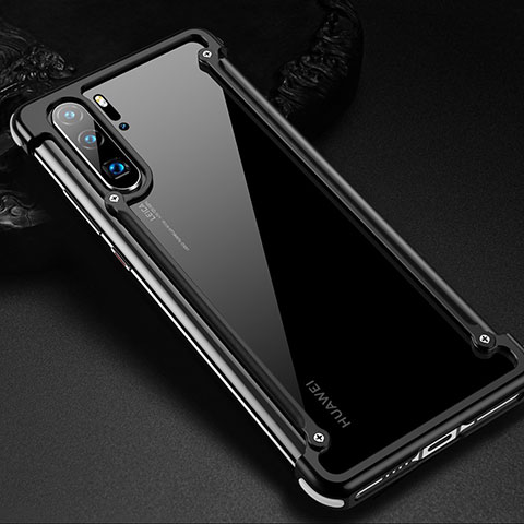 Coque Bumper Luxe Aluminum Metal Etui pour Huawei P30 Pro New Edition Noir