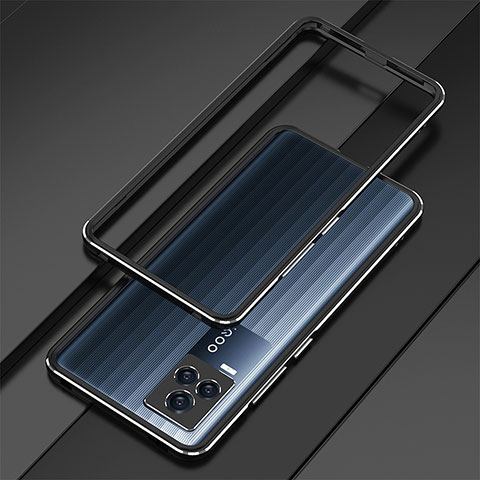 Coque Bumper Luxe Aluminum Metal Etui pour Vivo iQOO 7 5G Noir