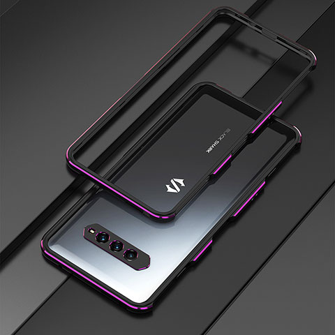 Coque Bumper Luxe Aluminum Metal Etui pour Xiaomi Black Shark 4 Pro 5G Violet