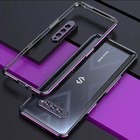 Coque Bumper Luxe Aluminum Metal Etui pour Xiaomi Black Shark 4S Pro 5G Violet