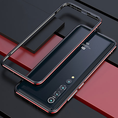 Coque Bumper Luxe Aluminum Metal Etui pour Xiaomi Mi 10 Rouge et Noir