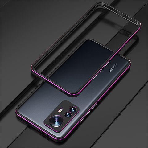 Coque Bumper Luxe Aluminum Metal Etui pour Xiaomi Mi 12S 5G Violet