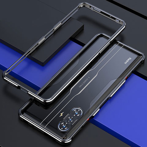 Coque Bumper Luxe Aluminum Metal Etui pour Xiaomi Poco F3 GT 5G Noir