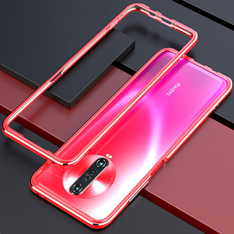 Coque Bumper Luxe Aluminum Metal Etui pour Xiaomi Redmi K30 4G Rouge