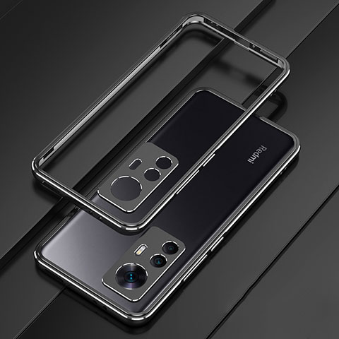 Coque Bumper Luxe Aluminum Metal Etui pour Xiaomi Redmi K50 Ultra 5G Noir