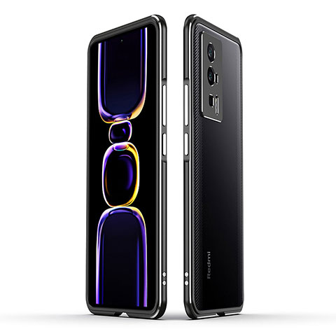 Coque Bumper Luxe Aluminum Metal Etui pour Xiaomi Redmi K60 Pro 5G Noir