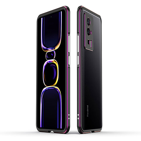 Coque Bumper Luxe Aluminum Metal Etui pour Xiaomi Redmi K60 Pro 5G Violet