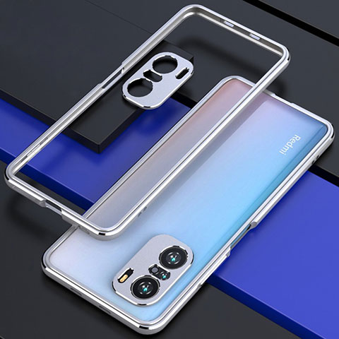 Coque Bumper Luxe Aluminum Metal Etui S01 pour Xiaomi Mi 11i 5G Argent