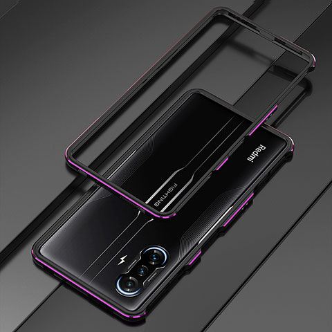 Coque Bumper Luxe Aluminum Metal Etui S01 pour Xiaomi Poco F3 GT 5G Violet