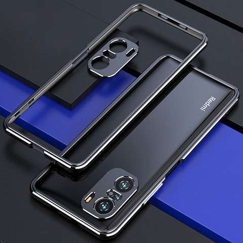 Coque Bumper Luxe Aluminum Metal Etui S01 pour Xiaomi Redmi K40 Pro+ Plus 5G Noir