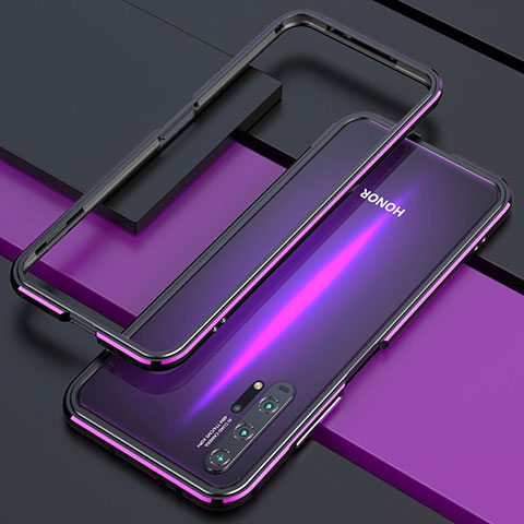 Coque Bumper Luxe Aluminum Metal Etui T01 pour Huawei Honor 20 Pro Violet