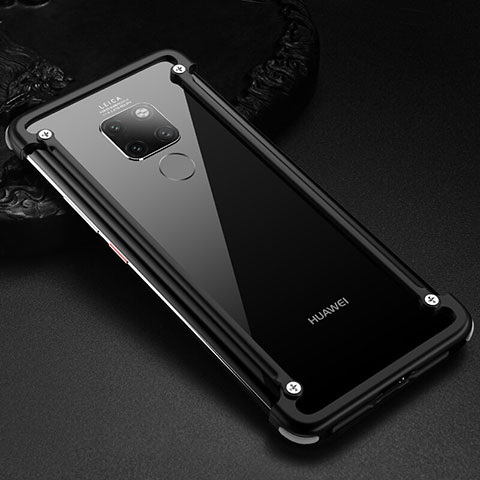 Coque Bumper Luxe Aluminum Metal Etui T01 pour Huawei Mate 20 X 5G Noir