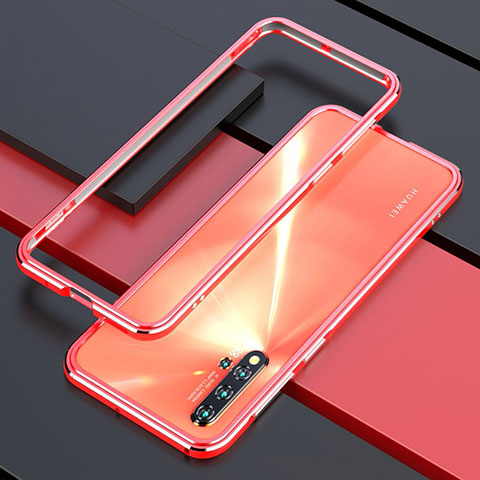 Coque Bumper Luxe Aluminum Metal Etui T01 pour Huawei Nova 5 Orange