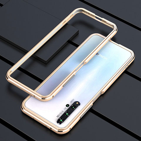 Coque Bumper Luxe Aluminum Metal Etui T01 pour Huawei Nova 5T Or