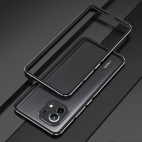 Coque Bumper Luxe Aluminum Metal Etui T01 pour Xiaomi Mi 11 Lite 4G Noir