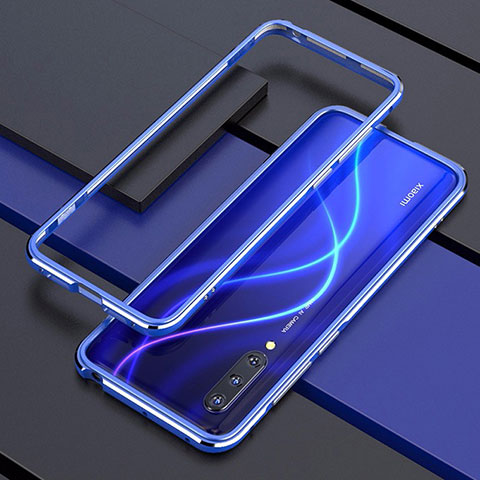 Coque Bumper Luxe Aluminum Metal Etui T01 pour Xiaomi Mi A3 Bleu