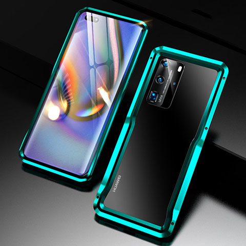 Coque Bumper Luxe Aluminum Metal Etui T02 pour Huawei P40 Pro Vert