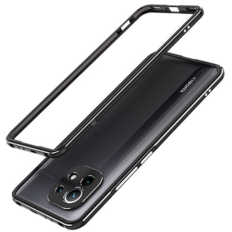 Coque Bumper Luxe Aluminum Metal Etui T02 pour Xiaomi Mi 11 5G Noir