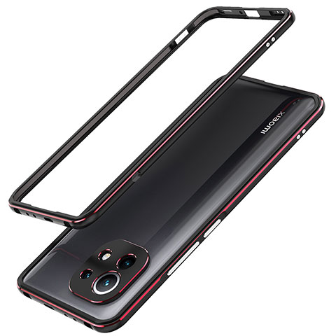 Coque Bumper Luxe Aluminum Metal Etui T02 pour Xiaomi Mi 11 Lite 5G Rouge